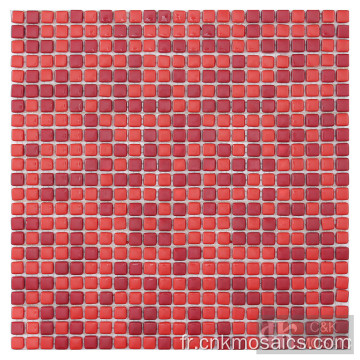 Tuile de mosaïque de mélange rouge de forme carrée pour le mur